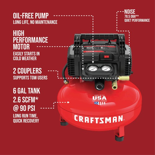 Craftsman 6 gallon air compressor review
